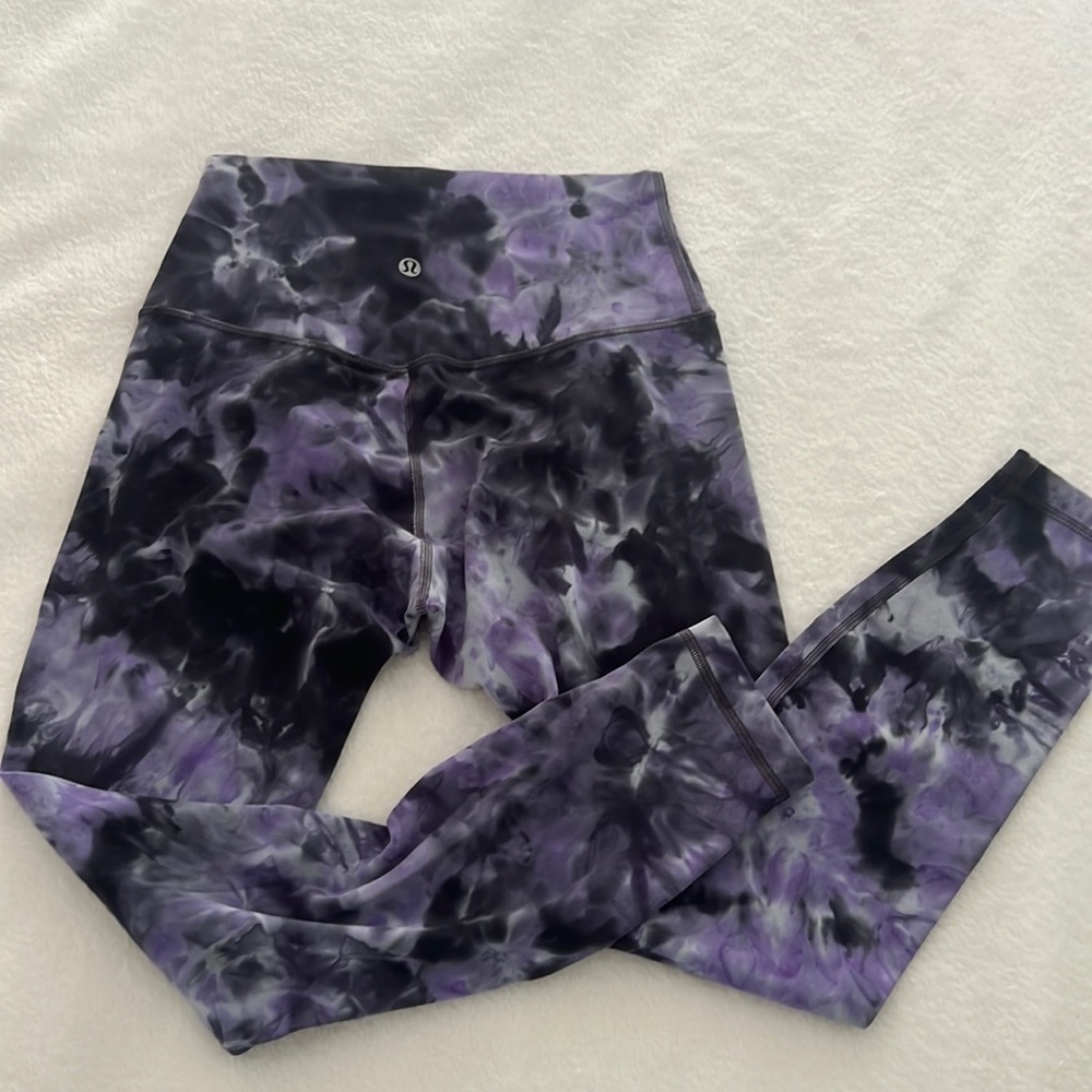 lululemon athletica Black and Purple Patterned Leggings